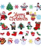 Apliques Bordado Navidad 77*70mm