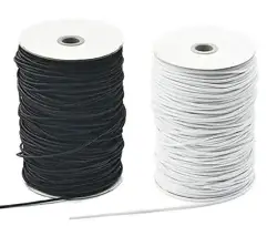 Elástico Cordón Blanco- Negro