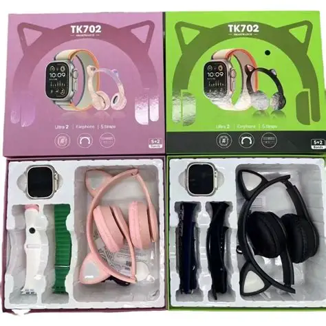 Reloj Inteligente  + Auricular Gatito 