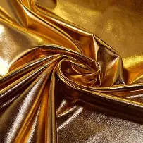 Lycra Engomada Dorada Brillosa