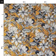 Lycra De Seda Estampada Animal Y Flores 