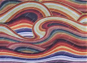 Retro Frizado Estampado Rinde 2.5 Mts