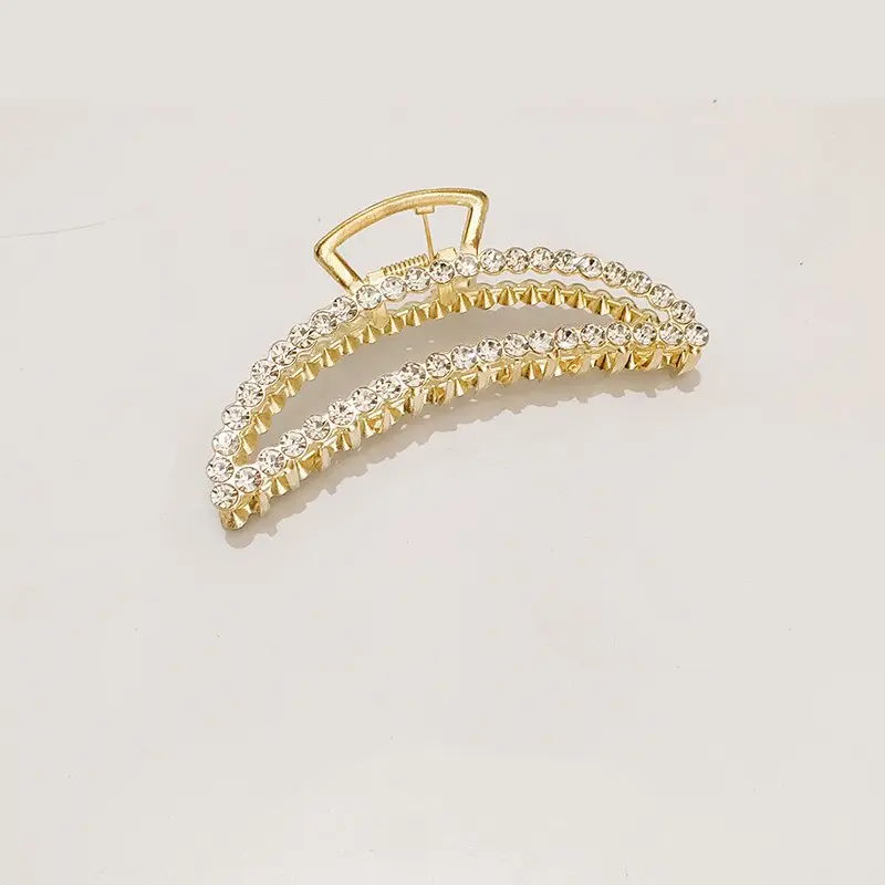 Broche Dorado  P/ Pelo Con Strass