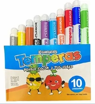 Temperas Caja x10 