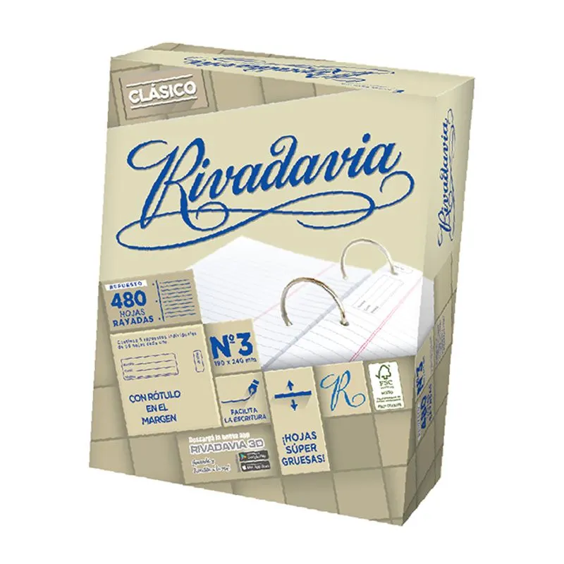 Repuesto Rivadavia CD/RY 480 Hojas 