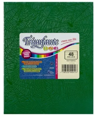 Cuaderno Triunfante Liso 48 Hjs
