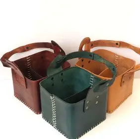   Canasto matera cuerina