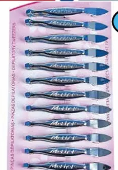 Pinza de Depilar Plateada PACK X12
