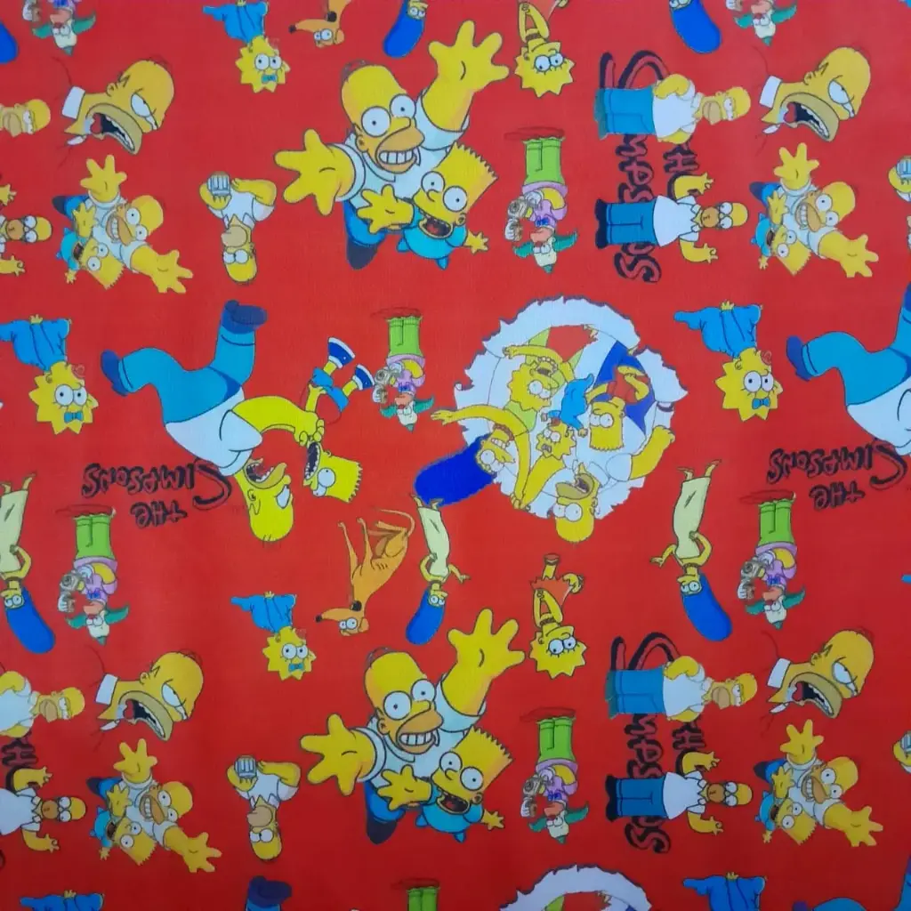 Acetato Frizado Los Simpson 1.50MTS De Ancho