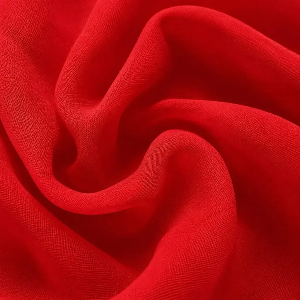 Gasa Muselina Lisa Rojo