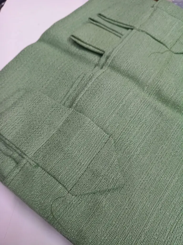 Cortina Raffia Larga Verde Oliva