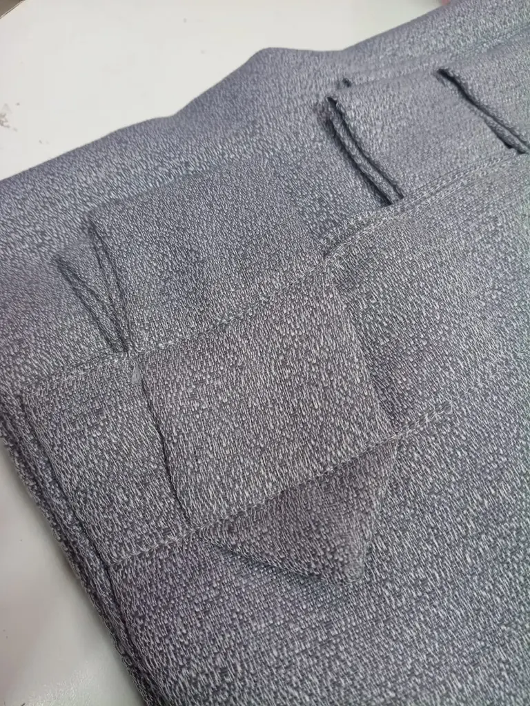 Cortina Raffia Larga Gris