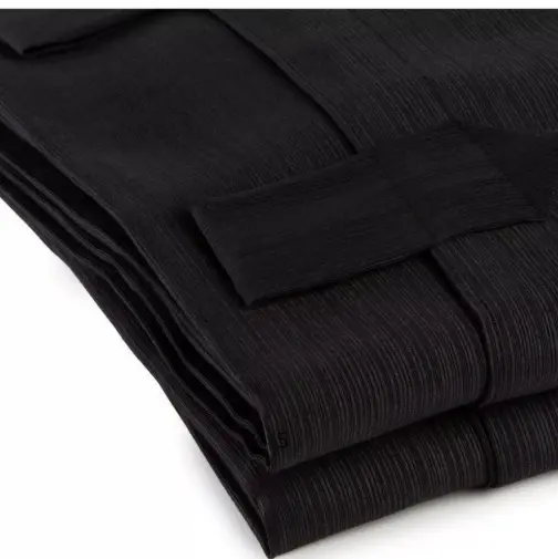 Cortina Corta Madras Negro 1.40 x 1.50 mts 