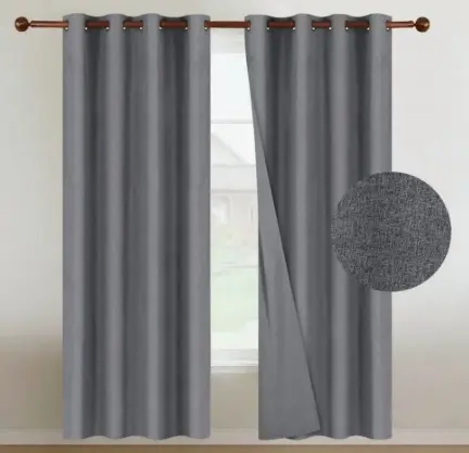 Cortina Black Out Lino Gris