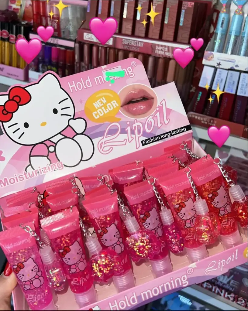 Lips Glitter Kitty Llavero 