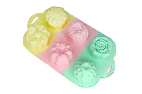 Molde Silicona x6 Flores Loto