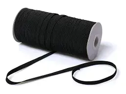 Elastico 7mm Negro Poliester XMTS