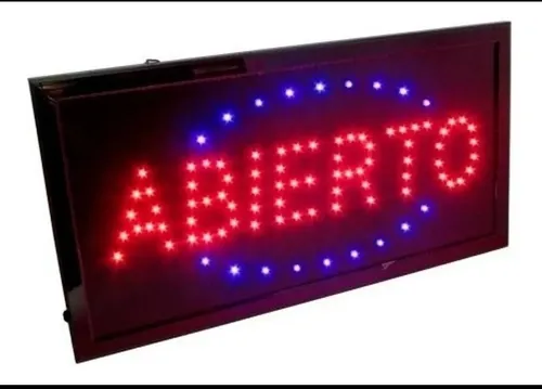 Cartel  Led Abierto Hytoshy