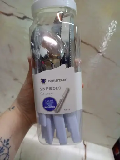 Cubiertos Tubo X 24 + Pelapapas Blanco