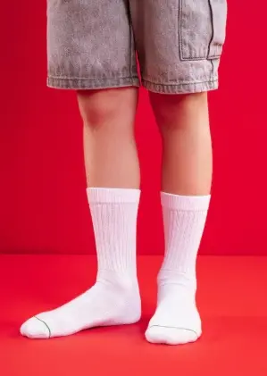 Media Blanca Escolar 3/4 - x3U