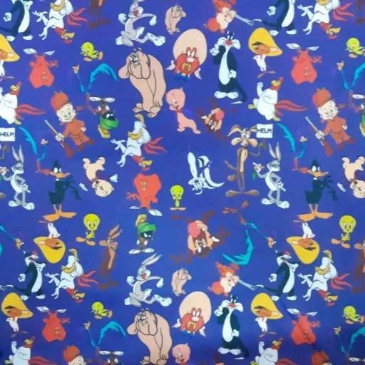 Acetato Frizado Looney Tunes 1.50MTS De Ancho