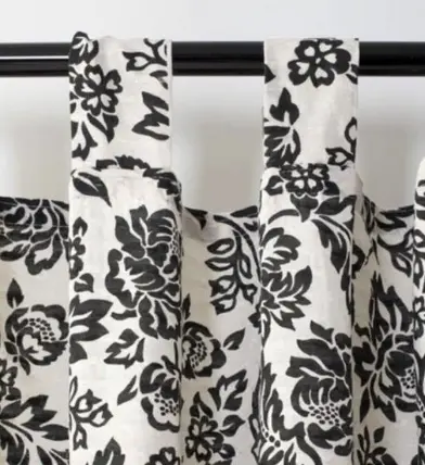 Cortina  Rustica Estampada Corta 