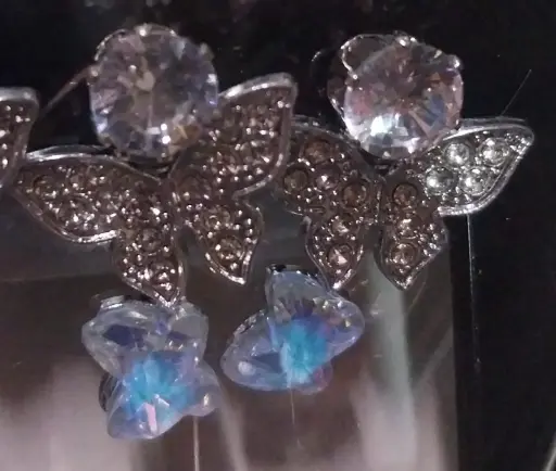 Aros Mariposa Strass 