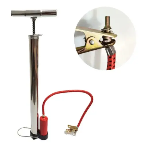 Inflador De Pie Metalico