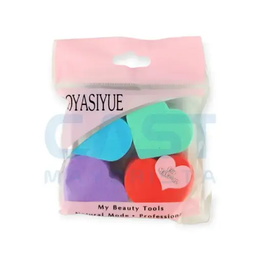 Esponja para Maquillaje x4 Forma Beso 