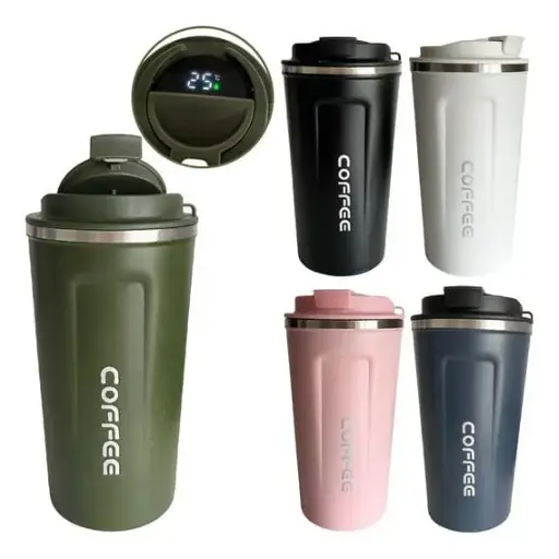 VASO ACERO INOXIDABLE CON RELOJ DE TEMP. 350ML