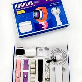 Reloj H66PLUS ( Reloj + auriculares + ventilador )