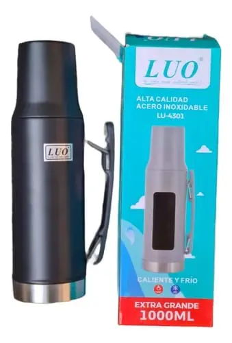 Termo + 2 mates + bombilla ( Caja Luo Lu-4365)